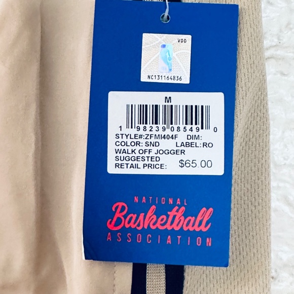 NBA Linen sweatpants, Size M Men’s, Athletic Pants, Sports Pants, Joggers - Picture 8 of 9